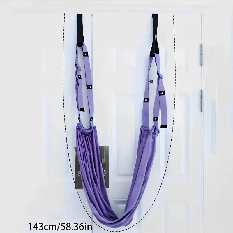 TRUZENIC Adjustable Aerial Yoga Strap – Hammock Stretch Belt for Leg Splits, Dance & Fitness Training