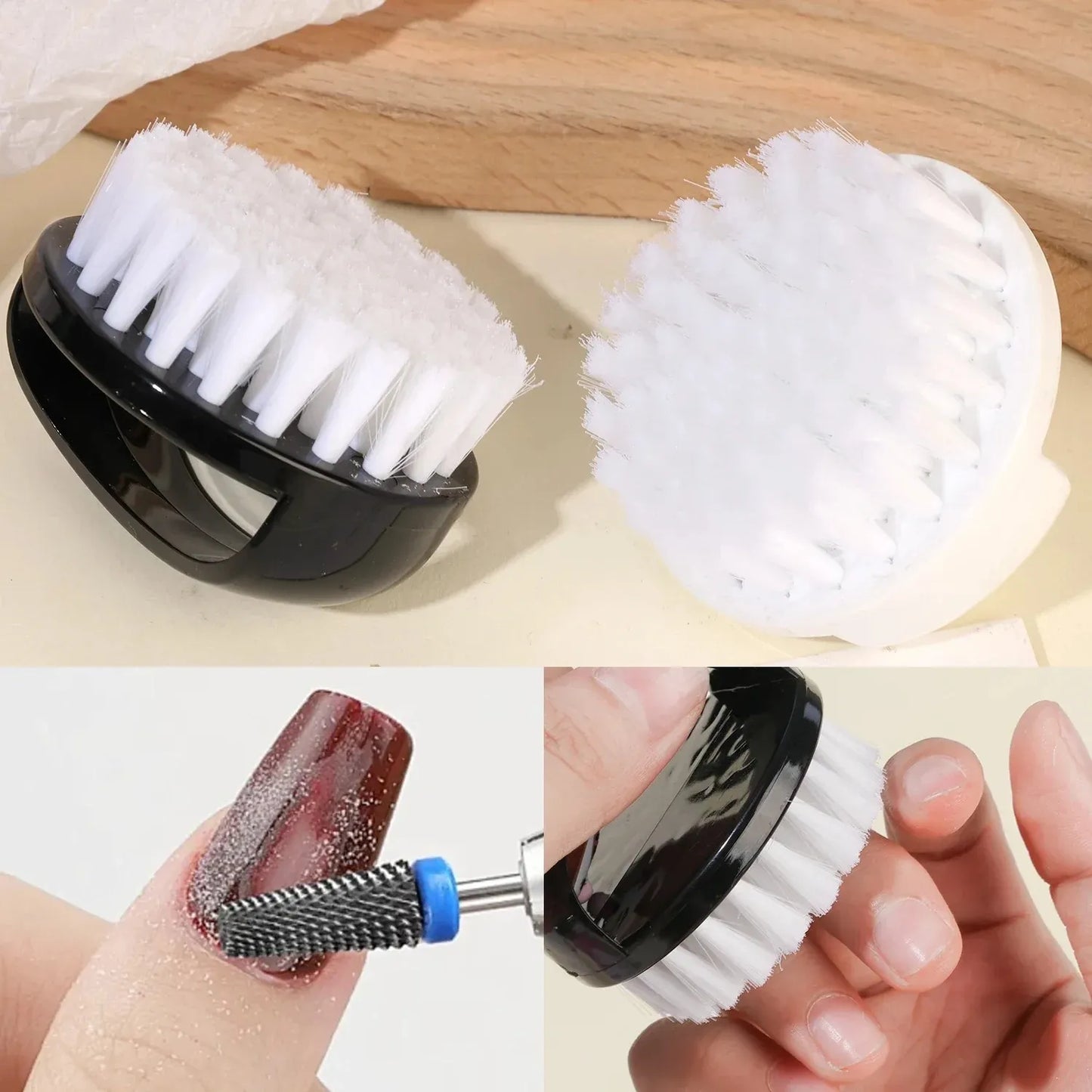 TRUZENIC 2pcs Nail Dust Cleaning Brushes – Hard Bristles Manicure and DIY Nail Care Tools