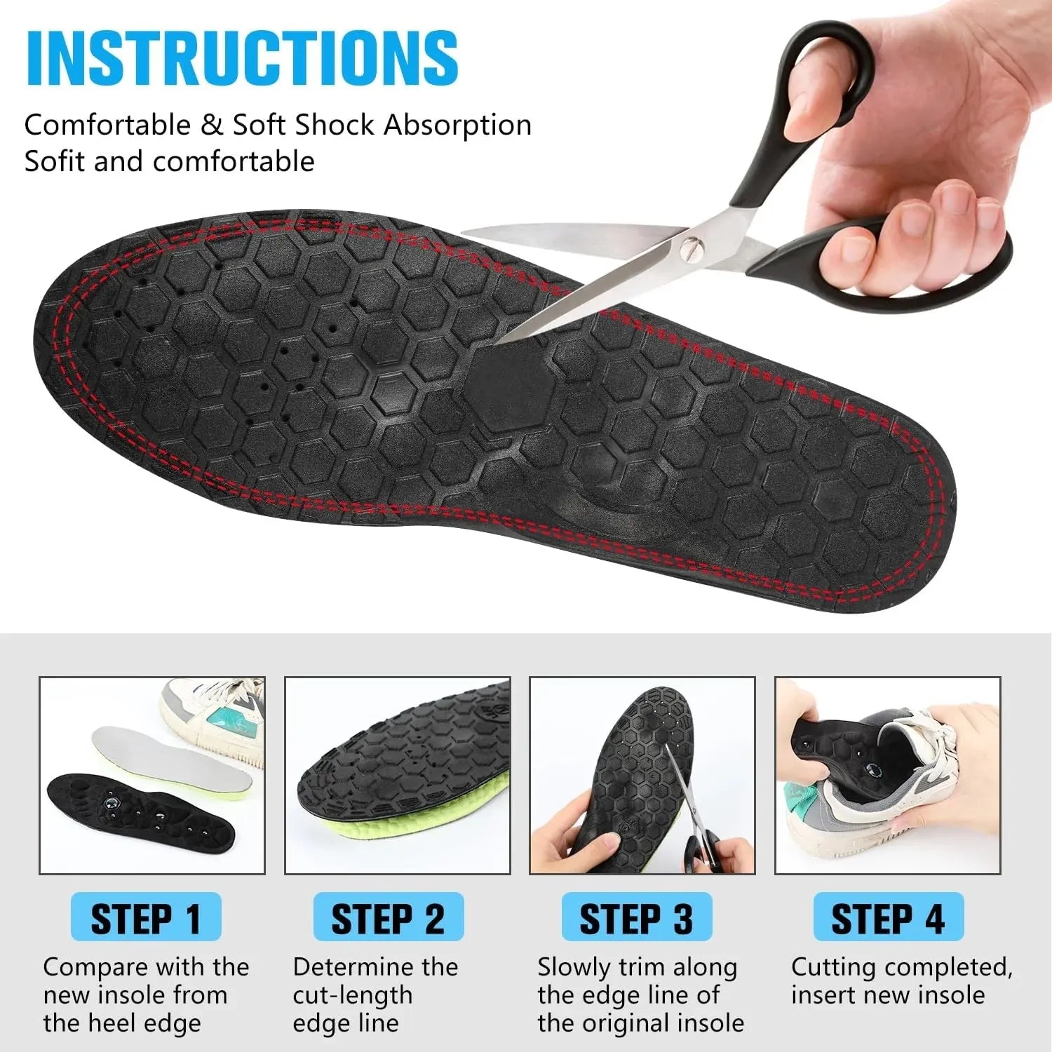 Magnetic Acupressure Insoles – Breathable Arch Support Shoe Inserts for Daily Comfort & Active Use-TRUZENIC