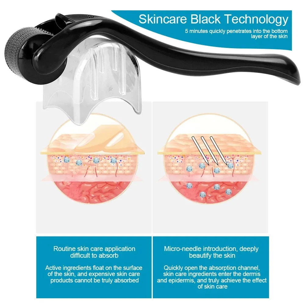 Microneedle Derma Roller – Titanium Micro Needle Facial Tool for Skincare Routines-TRUZENIC