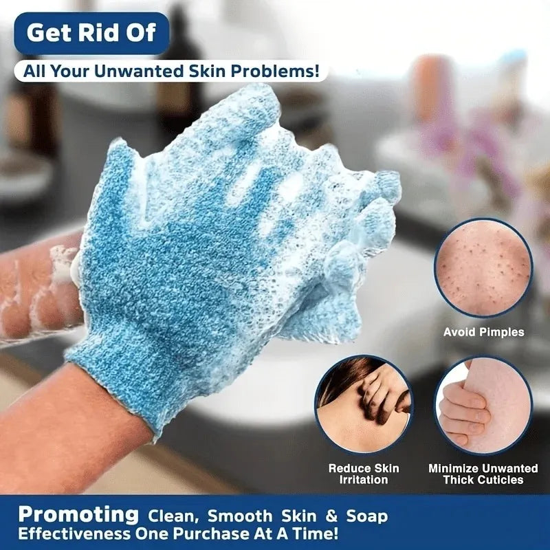 Colorful Exfoliating Shower Gloves – Double-Sided Bath Mitts for Body Scrub, Spa, and Massage-TRUZENIC