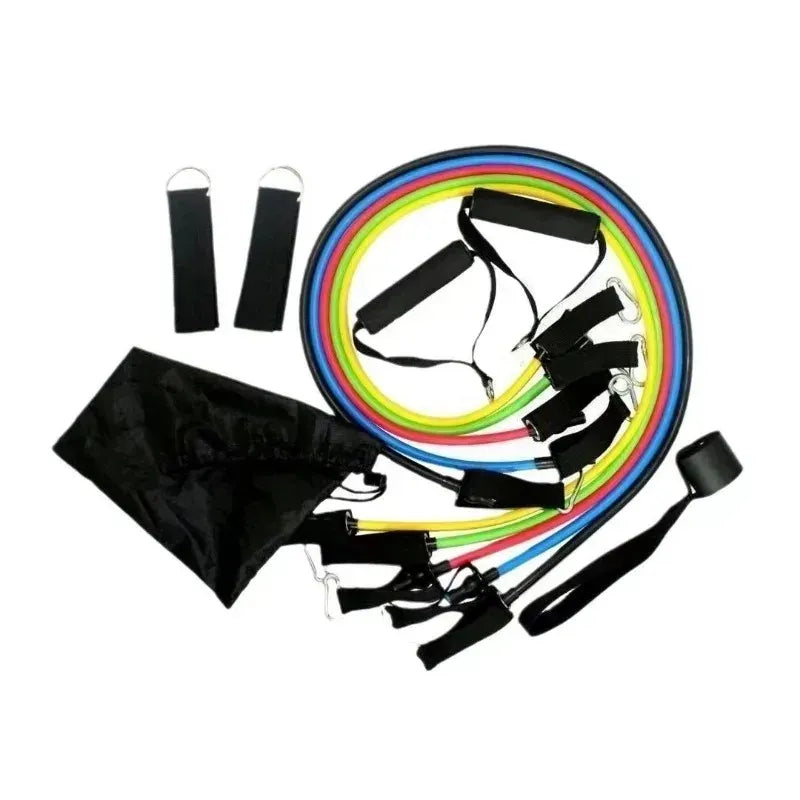 TRUZENIC 11-Piece Resistance Band Set – Portable Fitness Kit with Pull Ropes, Ankle Strap & Chest Expander