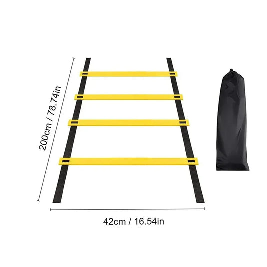 Agility Ladder with Adjustable Nylon Straps – Speed and Footwork Training Equipment for Sports and Fitness-TRUZENIC