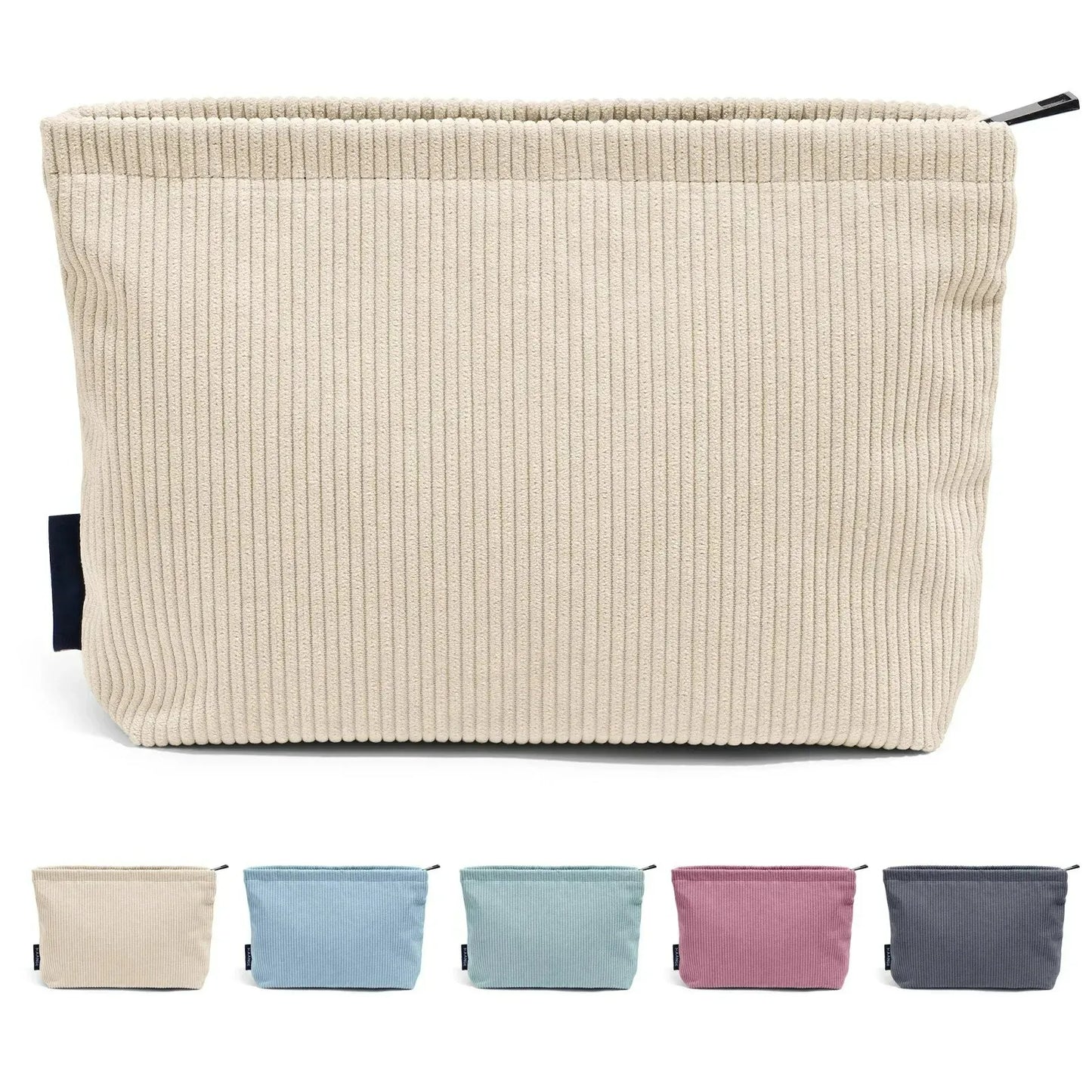 Travel Makeup Bag – Large Capacity Portable Cosmetic Organizer with Zipper for Women-TRUZENIC