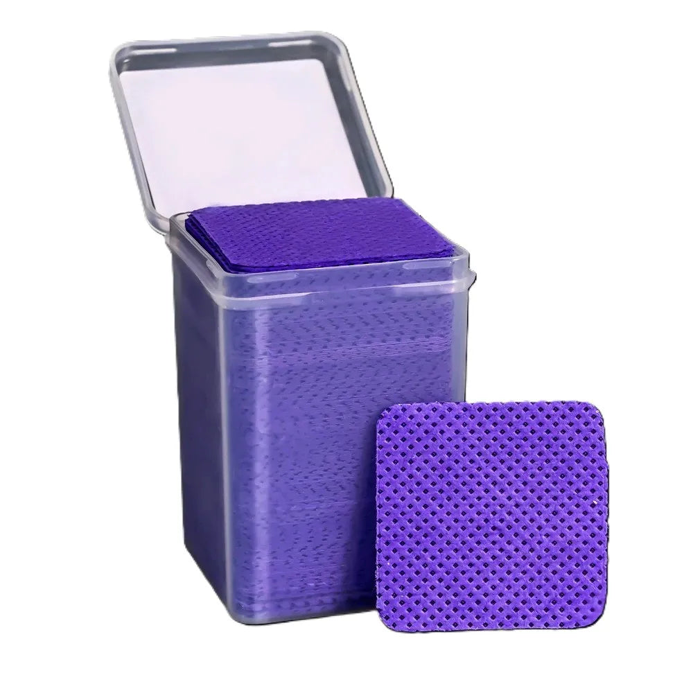 Pink Lint-Free Nail Wipes – 200 Pcs Cotton Pads for UV Gel, Polish Removal & Manicure Cleaning
