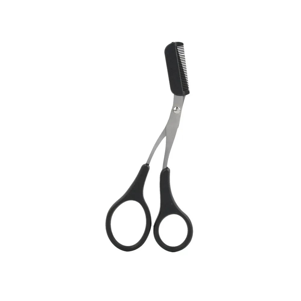 Stainless Steel Eyebrow Trimmer with Comb – Precision Shaping and Hair Removal Tool for Grooming and Makeup-TRUZENIC