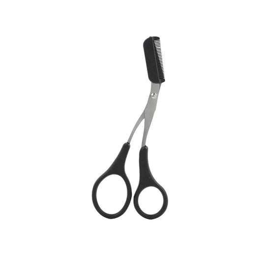 Stainless Steel Eyebrow Trimmer with Comb – Precision Shaping and Hair Removal Tool for Grooming and Makeup-TRUZENIC