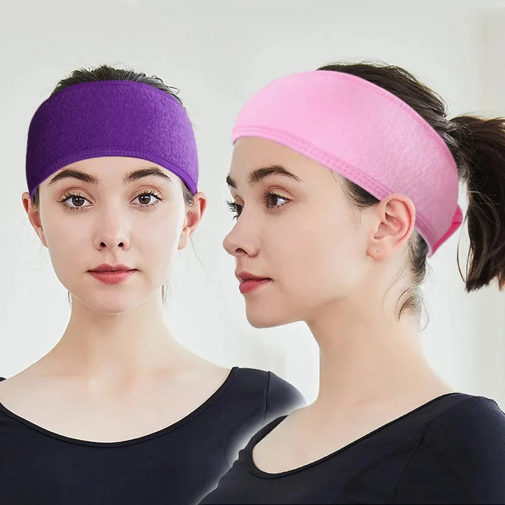 Adjustable Spa Headband for Women – Soft Towel Hair Band for Face Washing, Makeup, and Skincare Routines-TRUZENIC