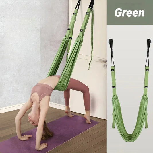 TRUZENIC Adjustable Aerial Yoga Strap – Hammock Stretch Belt for Leg Splits, Dance & Fitness Training
