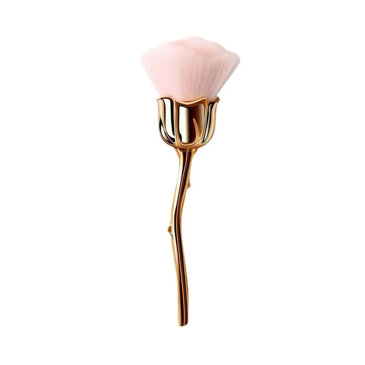 TRUZENIC Rose-Shaped Nail Dust Brush – Ultra-Soft Nylon Manicure Cleaning Tool