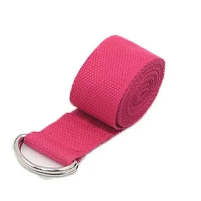 TRUZENIC Cotton Yoga Strap 183×3.8cm – Adjustable D-Ring Fitness Stretching Belt for Yoga & Pilates