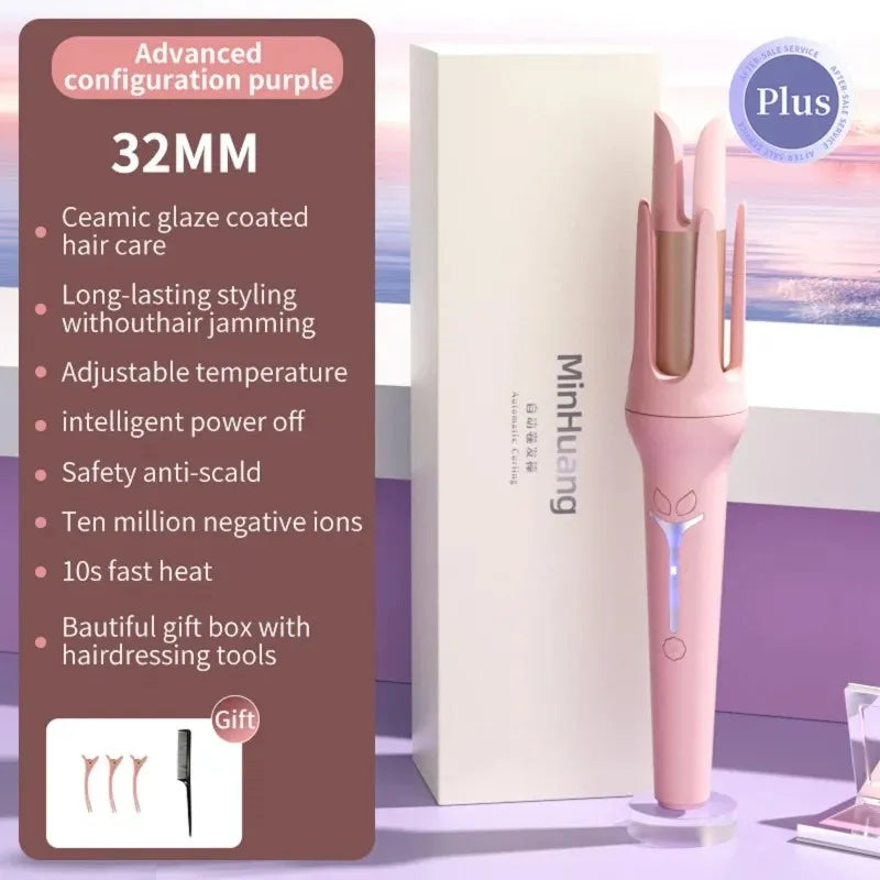Automatic Hair Curler – 32mm Barrel with 4-Speed Heat Settings for Quick & Easy Styling-TRUZENIC
