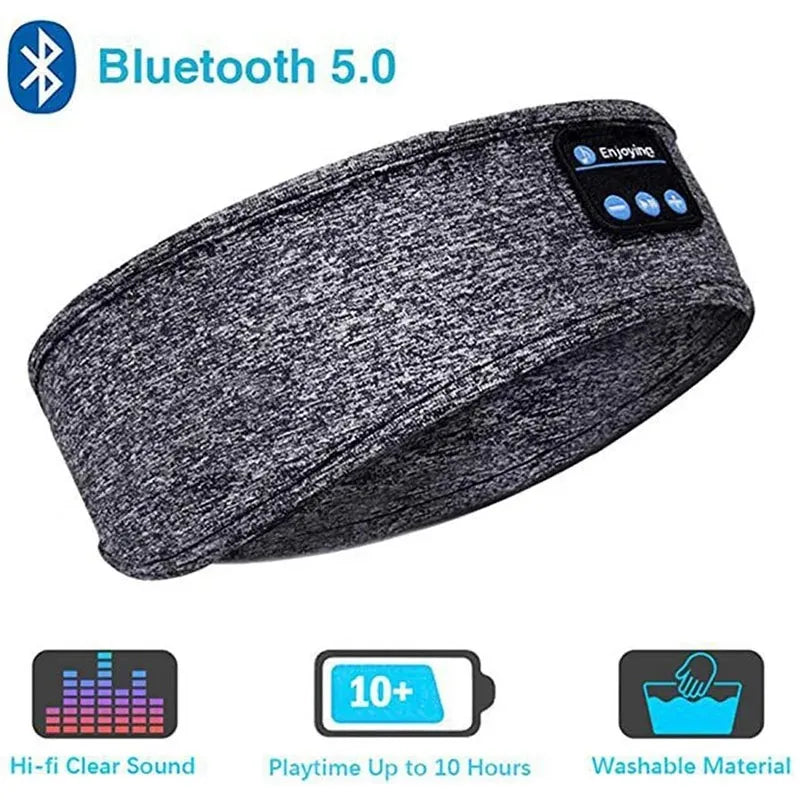 Bluetooth Headband with Wireless Earphones, Elastic Music Eye Mask for Sleep, Sports & Travel-TRUZENIC