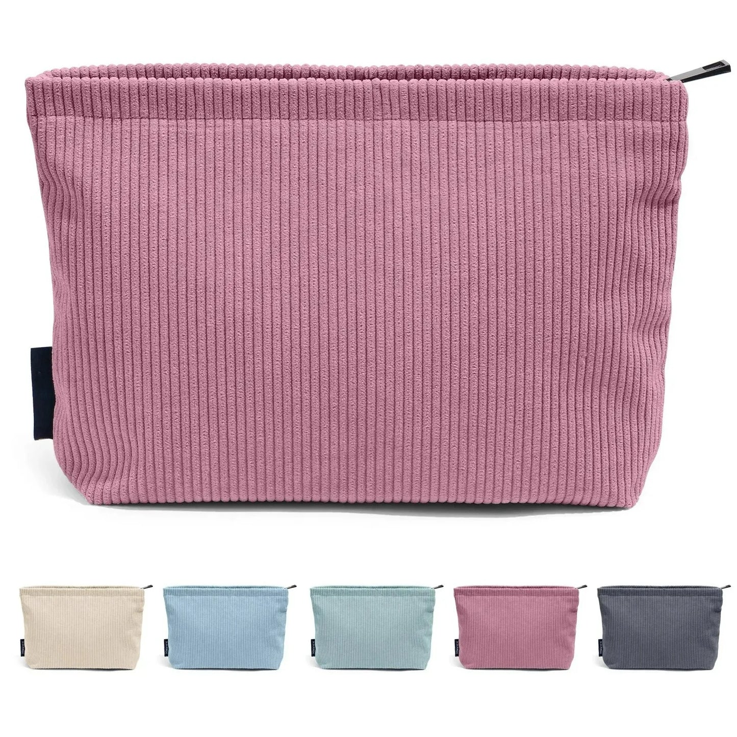 Travel Makeup Bag – Large Capacity Portable Cosmetic Organizer with Zipper for Women-TRUZENIC