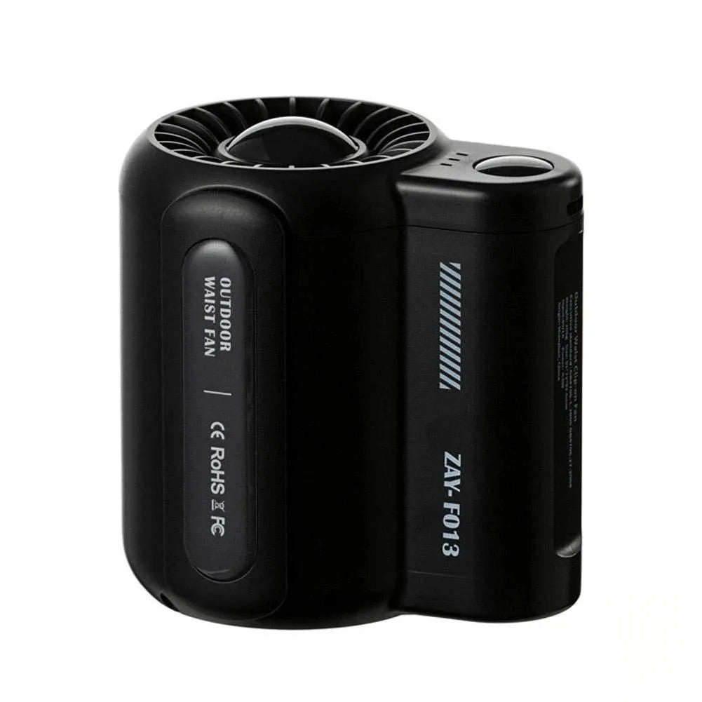 TRUZENIC Outdoor Waist & Neck Fan – Portable 3-Speed USB Handheld & Clip-On Cooling Fan