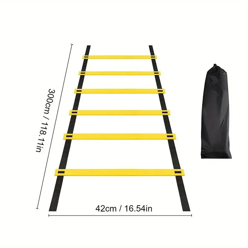 Agility Ladder with Adjustable Nylon Straps – Speed and Footwork Training Equipment for Sports and Fitness-TRUZENIC
