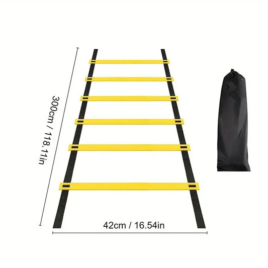 Agility Ladder with Adjustable Nylon Straps – Speed and Footwork Training Equipment for Sports and Fitness-TRUZENIC