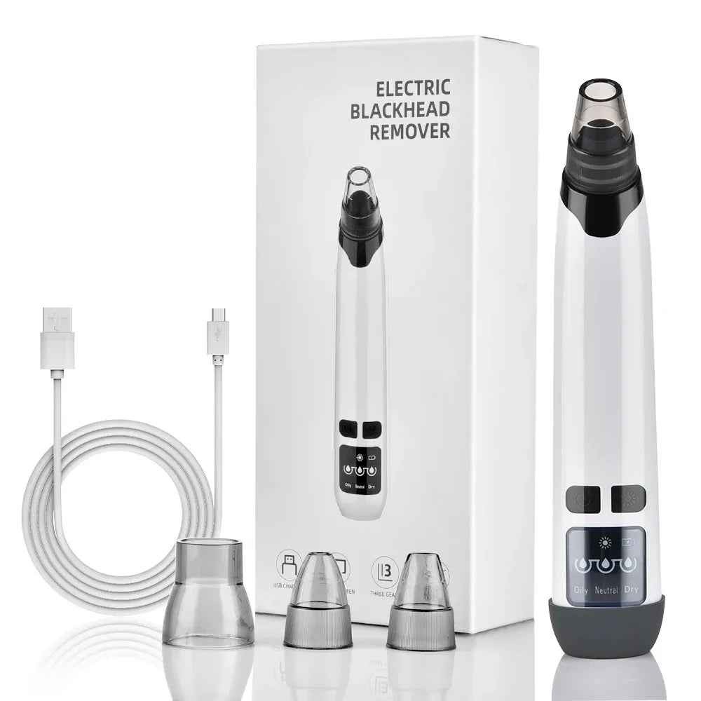 Hot Compress Blackhead Remover – Electric Pore Vacuum Cleaner for Nose & Face, Acne Suction & Deep Cleansing Skincare Device-TRUZENIC