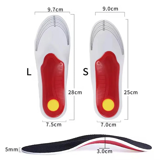 Men’s Orthotic Insoles, High Arch Support Shoe Inserts for Flat Feet, Plantar Fasciitis & Pressure Relief-TRUZENIC