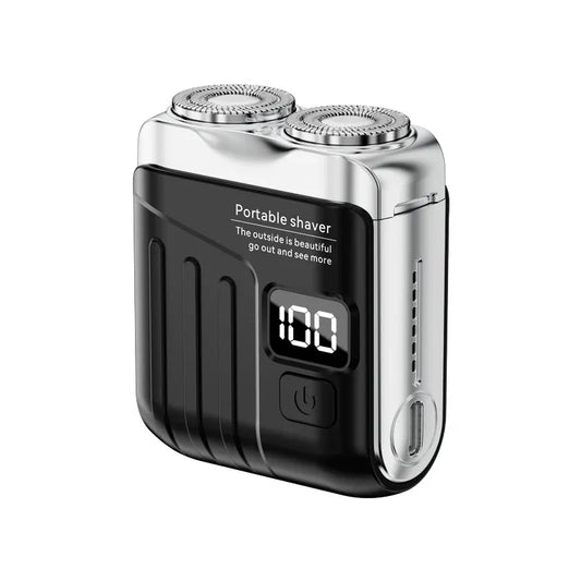 Mini Electric Shaver for Men Rechargeable Double Head Beard Trimmer & Waterproof Portable Facial Razor-TRUZENIC
