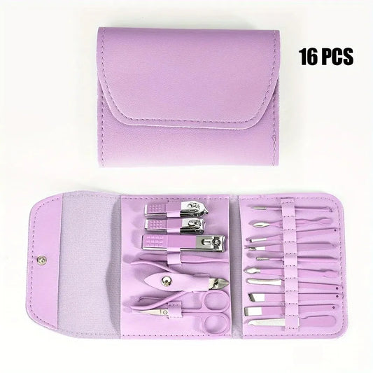 TRUZENIC 16-Piece Professional Nail & Cuticle Care Set – Clippers, Nippers with Travel Case