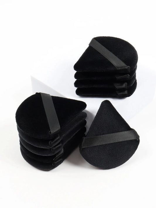 TRUZENIC Black Triangle Makeup Sponge – Soft Velvet Facial Powder & Foundation Puff