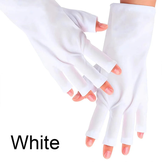 UV Protection Fingerless Gloves – Stretch Gel Gloves for Manicure, Nail Art, and Outdoor Use-TRUZENIC