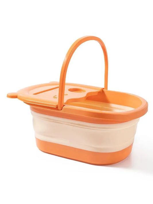 Foldable Foot Soaking Basin – Deep Massage Foot Bath with Cover for Home or Dorm Use-TRUZENIC
