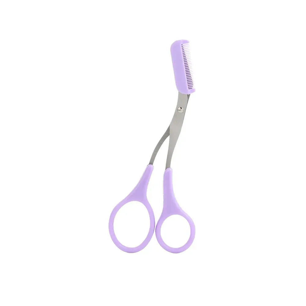 Stainless Steel Eyebrow Trimmer with Comb – Precision Shaping and Hair Removal Tool for Grooming and Makeup-TRUZENIC