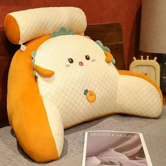 Adjustable Reading Pillow – Ergonomic Backrest Cushion with Quilted Cover for Bed, Sofa, or Floor Use-TRUZENIC