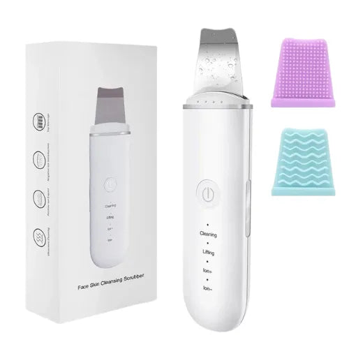 Ultrasonic Skin Scrubber, Vibration Face Spatula & Blackhead Remover for Deep Pore Cleansing, Peeling & Facial Lifting-TRUZENIC