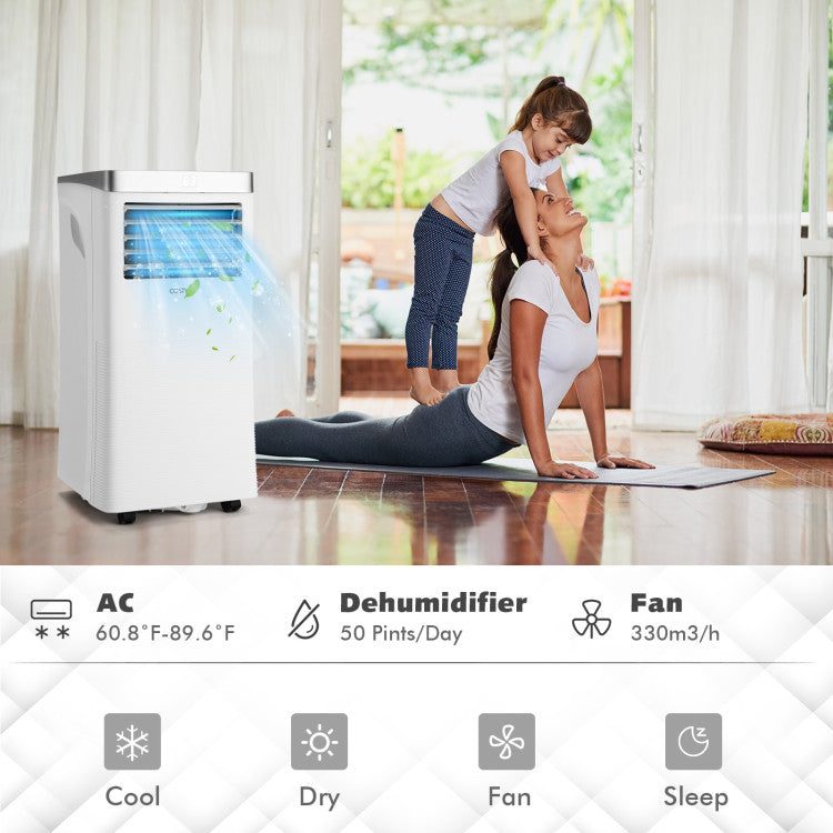 10000 BTU Portable Air Conditioner with Fan and Dehumidifier – Ideal for Small Spaces 3
