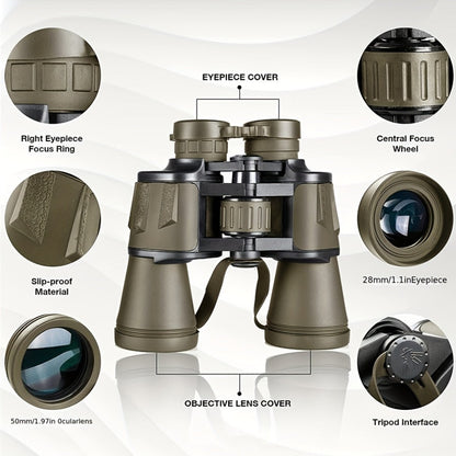10X Magnification Binoculars with 50mm Objective Lens – Lightweight Hunting and Outdoor Gear 6