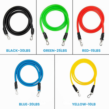 11PC Resistance Bands Set with Adjustable Tension for Full-Body Workouts 2