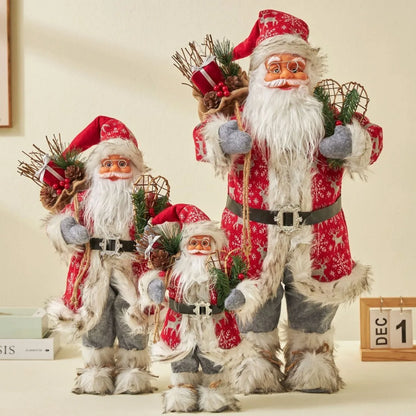 12.6-Inch 3D Santa Claus Ornament – Plastic Christmas Decoration for Home and Kitchen 0