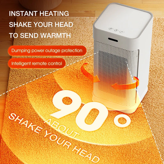 1200W Portable Electric Ceramic Space Heater with Oscillation and Remote Control – Fast Heating for Home and Office
