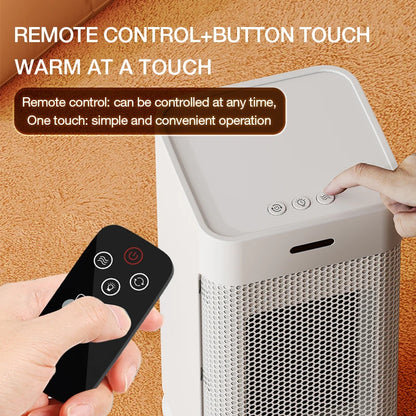 1200W Portable Electric Ceramic Space Heater with Oscillation and Remote Control – Fast Heating for Home and Office