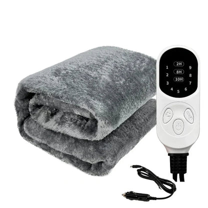 12V Heated Travel Blanket for Car, SUV, and Truck – Washable with Timer and Adjustable Temperature Control 0