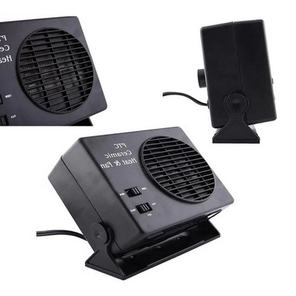 12V Portable Car Heater with Adjustable Heat Settings – Compact 150W/300W Ceramic Fan Heater for Winter Comfort 0
