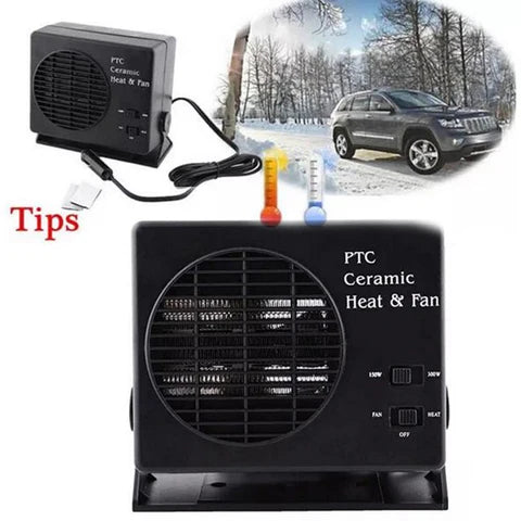 12V Portable Car Heater with Adjustable Heat Settings – Compact 150W/300W Ceramic Fan Heater for Winter Comfort 3