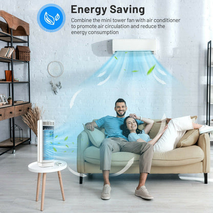 14-Inch Oscillating Tower Fan with Timer and Multi-Speed Control – Compact and Quiet Cooling Solution 2