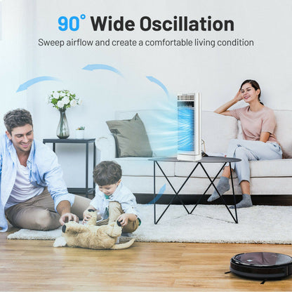 14-Inch Oscillating Tower Fan with Timer and Multi-Speed Control – Compact and Quiet Cooling Solution 4
