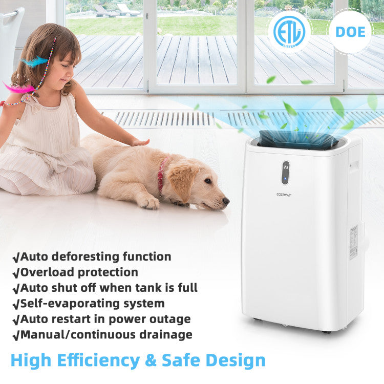 14000 BTU Portable Air Conditioner with WiFi Control – 4-in-1 Cooling, Heating, Fan, and Dehumidifier 6