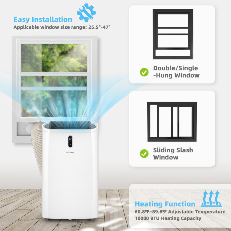 14000 BTU Portable Air Conditioner with WiFi Control – 4-in-1 Cooling, Heating, Fan, and Dehumidifier 7
