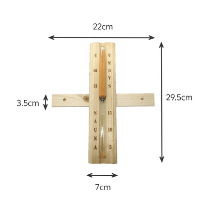 15-Minute Hourglass Sand Timer – Wooden Sauna Timer for Session Tracking