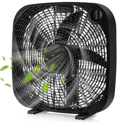 20-Inch Box Floor Fan with 3-Speed Settings – High Airflow and Quiet Operation for Home and Garage 0