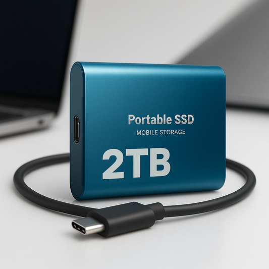 2TB Portable SSD External Hard Drive - High-Speed Compact Storage with USB-C, Shock-Resistant Design for Windows and Mac 1