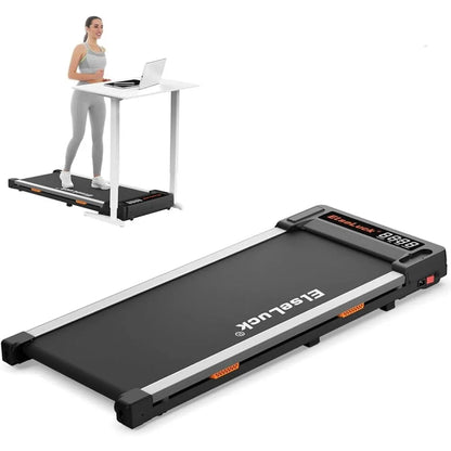 2 in 1 Portable Walking Treadmill for Home and Office Use – Compact Under Desk Treadmill with Adjustable Speed and Multi-Function Display 0