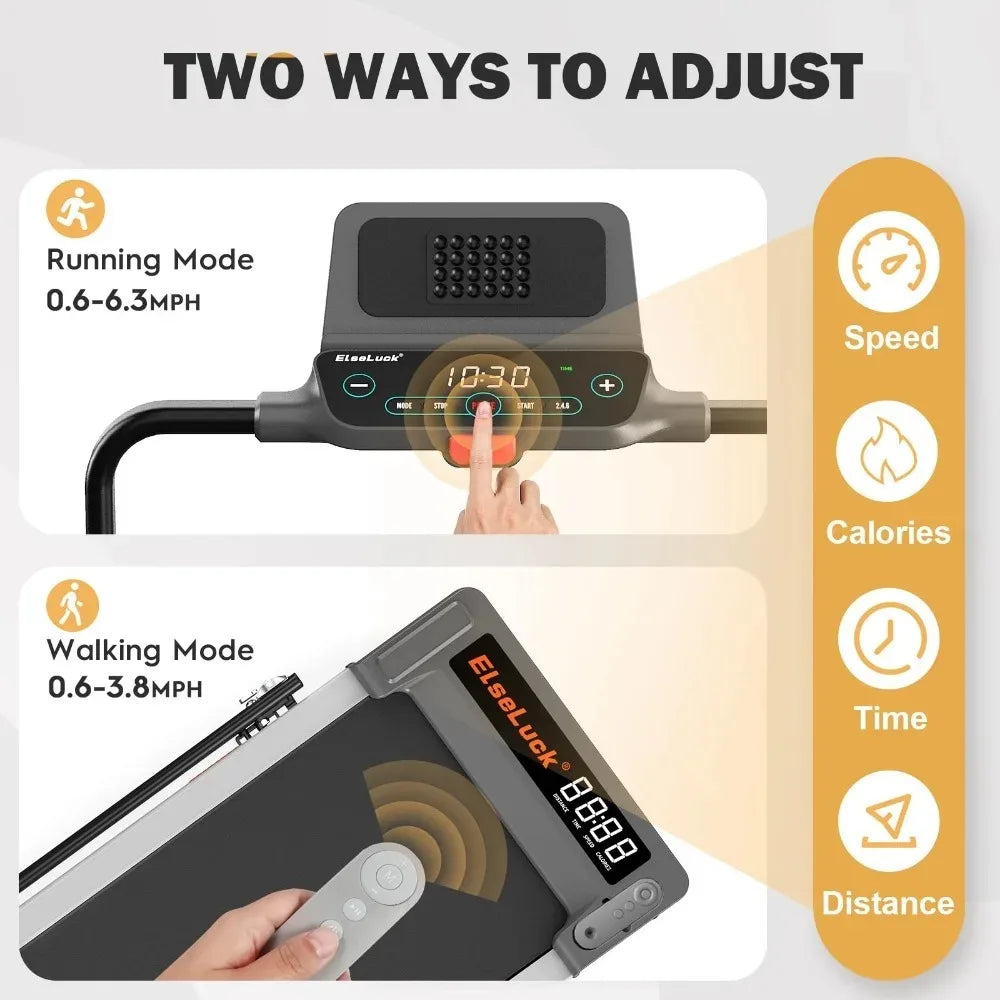 2 in 1 Portable Walking Treadmill for Home and Office Use – Compact Under Desk Treadmill with Adjustable Speed and Multi-Function Display 1