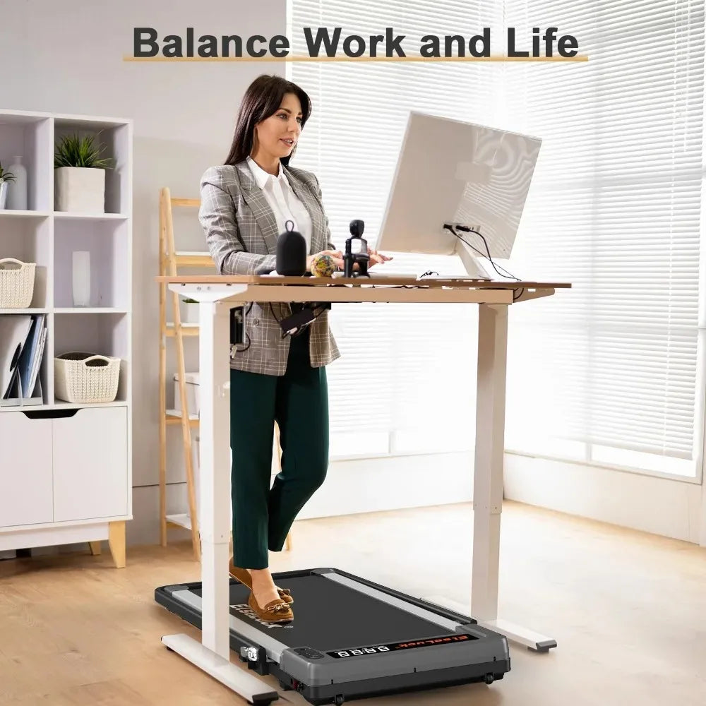 2 in 1 Portable Walking Treadmill for Home and Office Use – Compact Under Desk Treadmill with Adjustable Speed and Multi-Function Display 2